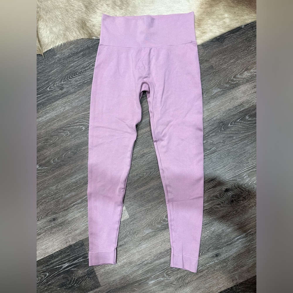NWOT SET Active Sculptflex High Rise Seamless Purple Pink Leggings Size M/L Gym - Picture 1 of 5